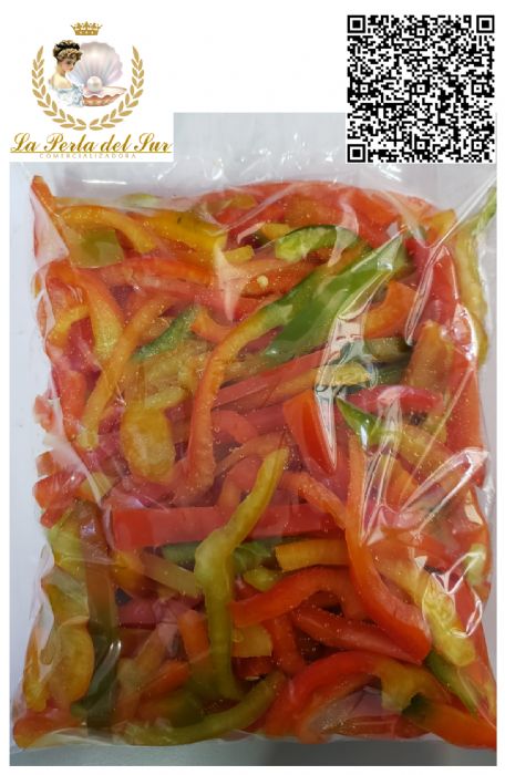CHILE MORRON CONGELADO EN FAJITAS